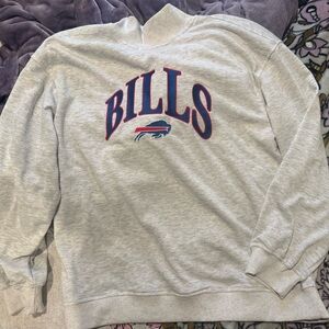Buffalo Bills Light Gray Mockneck Sweatshirt